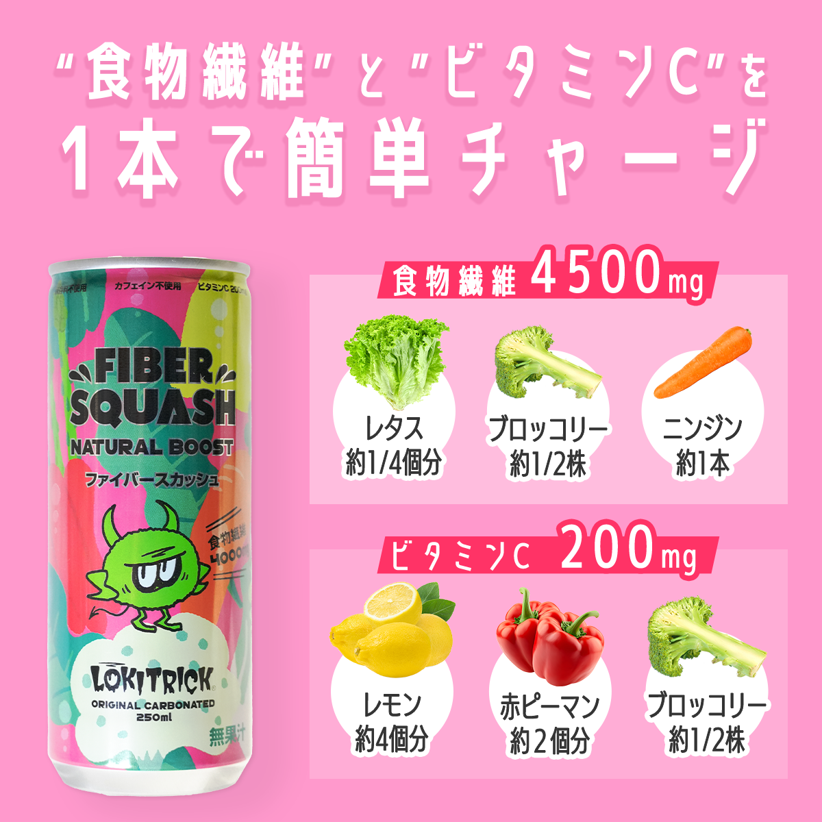ロキトリック ファイバースカッシュ 250ml × 30本【即納】